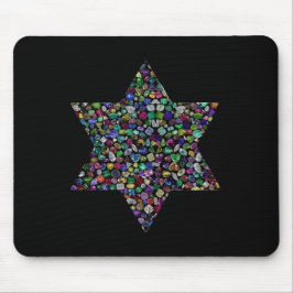 David-Stern aus Edelsteinen in allen Farben Mousepad