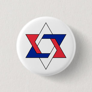 David Symbol stylisiert Frankreich drei Farben Button