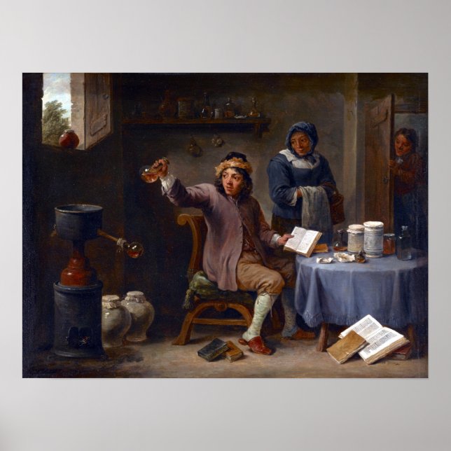 David Teniers II Die Konsultation Poster (Vorne)
