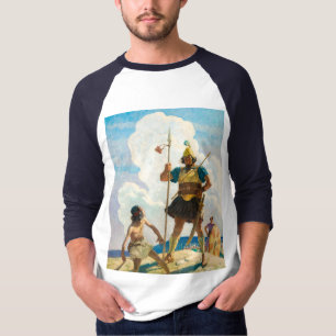 David und Goliath, 1940 von Newell Convers Wyeth T-Shirt