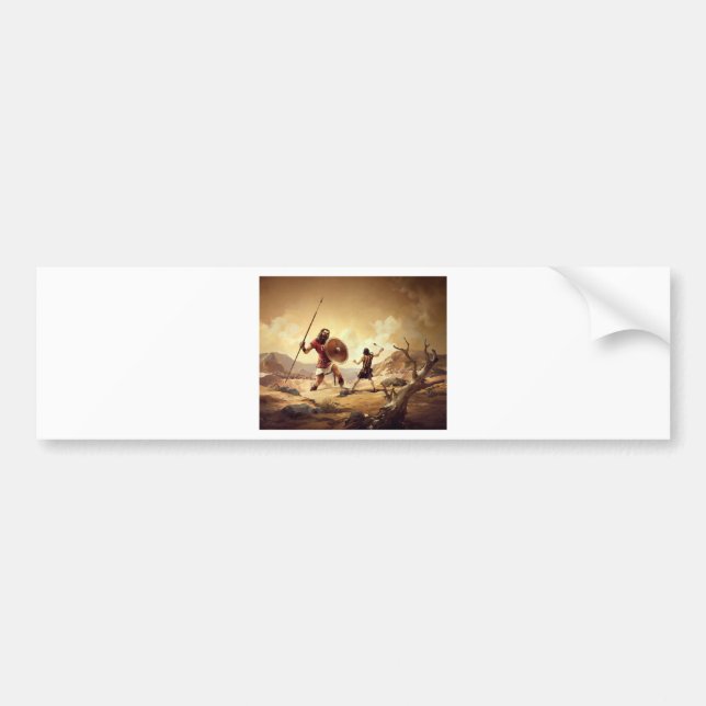 David und Goliath Autoaufkleber (Vorne)