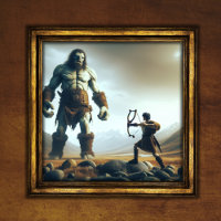 David und Goliath Bible Story Christlich Art