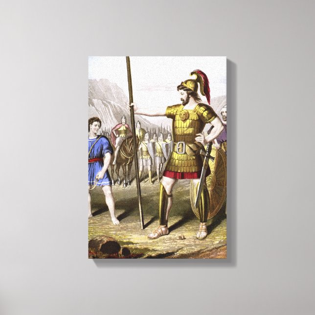 David und Goliath Leinwanddruck (Vorderseite)