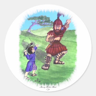 DAVID UND GOLIATH RUNDER AUFKLEBER