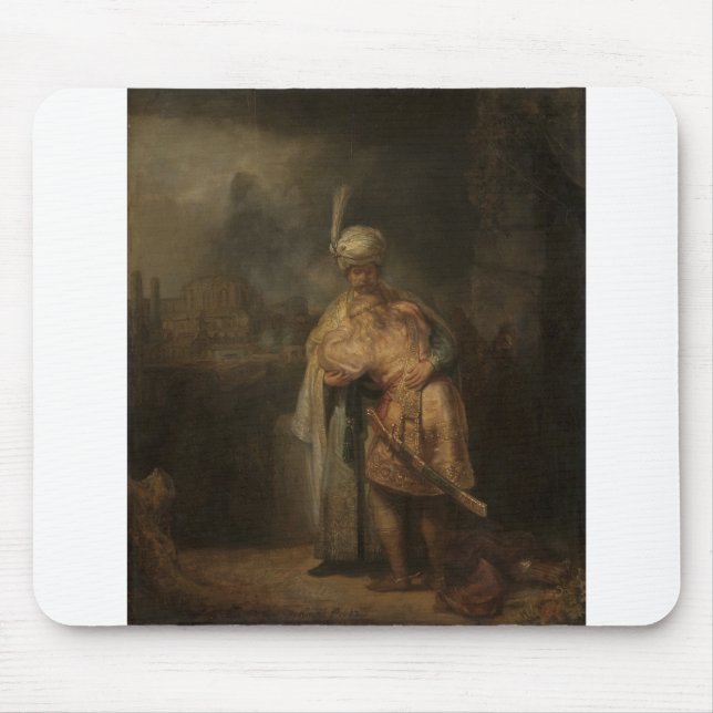 David und Jonathan - Rembrandt - c1642 Mousepad (Vorne)