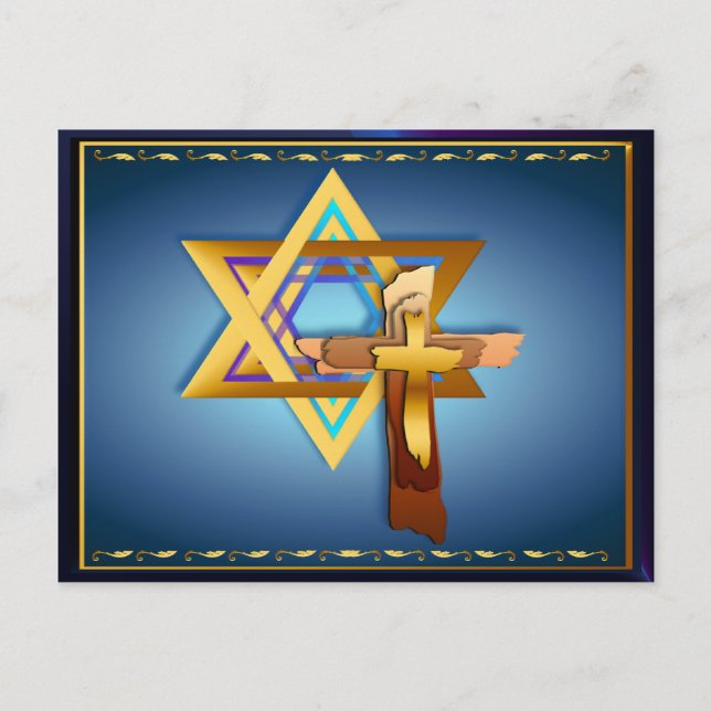 David und Triple Cross Postkarte (Vorderseite)