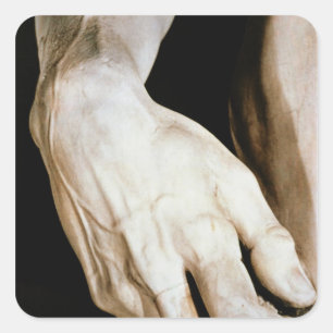 David von Michelangelo Buonarroti , 1501-04 Quadratischer Aufkleber