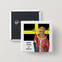 David von Wales (P 001) und Seine Flagge Button