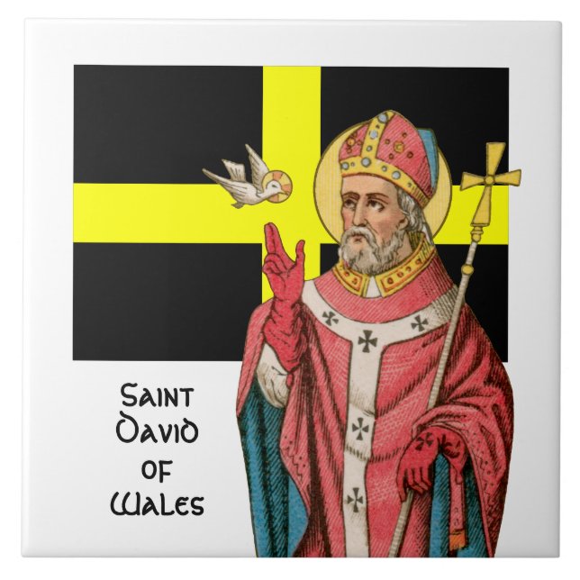 David von Wales (P 001) und Seine Flagge Fliese (Vorderseite)