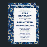 David Watercolor Custom QR Bar Bat Mitzvah Star Einladung<br><div class="desc">Perfekte Karte, um eine Fledermausmitzvah, Bar mitzvah oder andere jüdische Feier anzukündigen! Das Sternmuster für Sie auf der Vorder- und Rückseite! Vollständig anpassbar! Klicken Sie auf "Personalisieren" oben, um den Text auf der Vorder- und Rückseite zu bearbeiten und Ihren Link zum QR-Code hinzuzufügen. Klicken Sie auf "Bearbeiten mit dem Design-Tool",...</div>