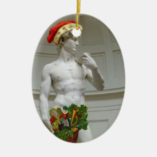 David Weihnachtsmann-Christbaumschmuck Keramik Ornament