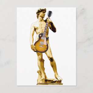 David with Guitar Postkarte