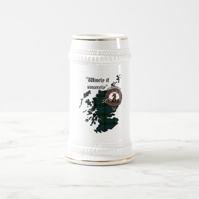 Davidson Clan Abzeichen Stein Bierglas (Mittel)