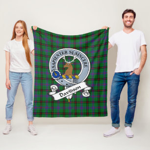 Davidson Clan Abzeichen Tartan Kariert Fleecedecke
