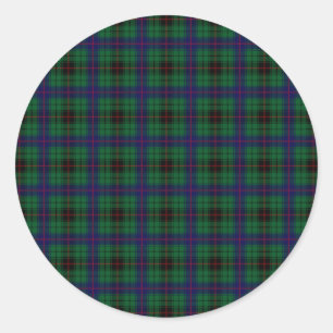 Davidson Clan Tartan Runder Aufkleber