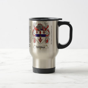 Davidson-Familien-Wappen auf einer Reise-Tasse Reisebecher