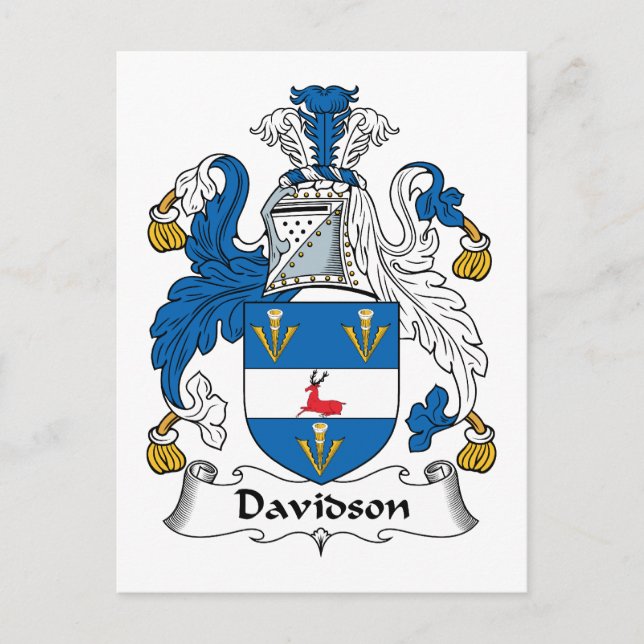 Davidson Familienwappen Postkarte (Vorderseite)