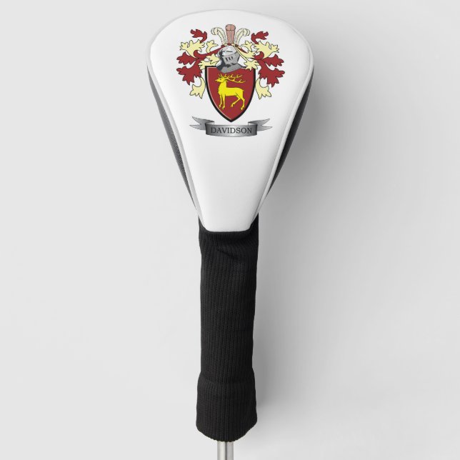 Davidson-Familienwappen-Wappen Golf Headcover (Vorderseite)
