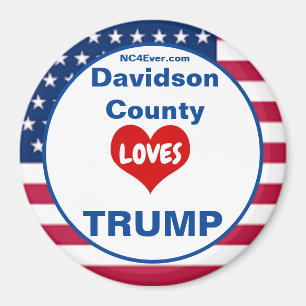 Davidson Landkreis LIEBEN TRUMP Patriotic Kühlschr Magnet