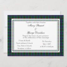Davidson Scottish Wedding Einladung