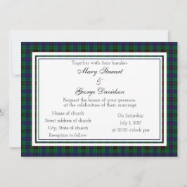 Davidson Scottish Wedding Einladung