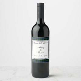 Davidson Scottish Wedding Wine Label Weinetikett