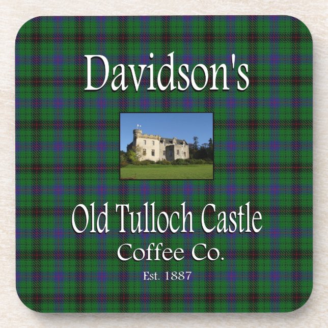 Davidson's Old Tulloch Castle Coffee Co. Getränkeuntersetzer (Vorderseite)