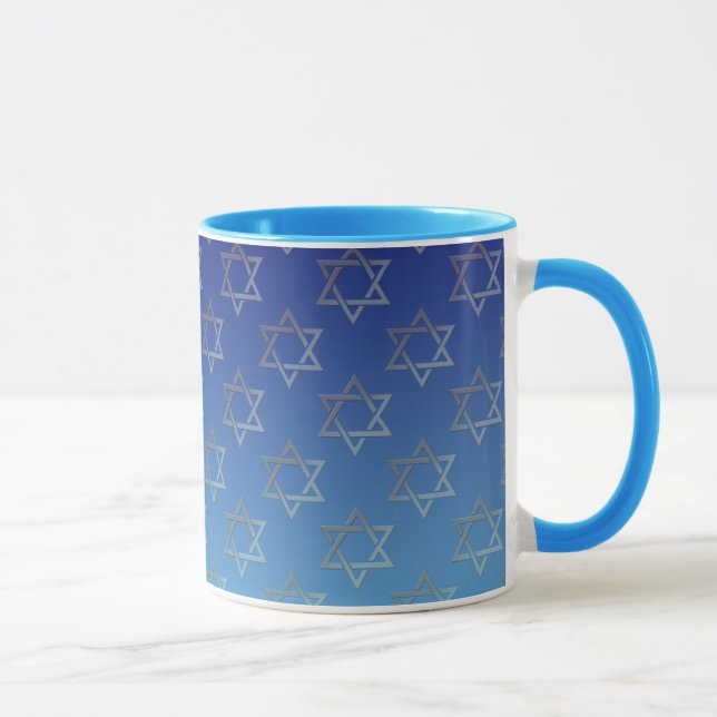 Davidsstern Auf blauem Hintergrund Tasse (Rechts)