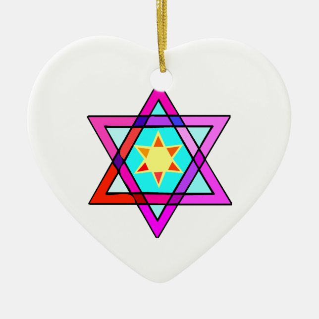 Davidsstern Keramikornament (Vorne)