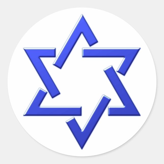 Davidsstern Siegel Salomon seal Runder Aufkleber (Vorderseite)