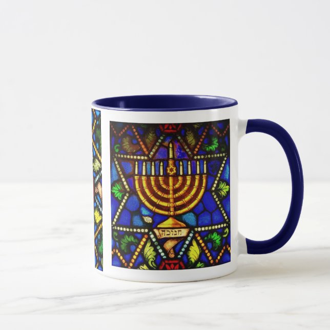 DAVIDSSTERN UND MENORAH TASSE (Rechts)