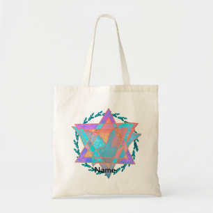 Davidstern Blau Multicolor-Tragetasche Tragetasche