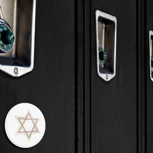 Davidstern   Elegantes Gold und Weiß modern Magnet