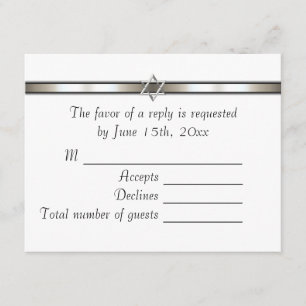 Davidstern in jeder Farbe RSVP Karte