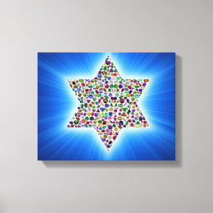 Davidstern Leinwanddruck