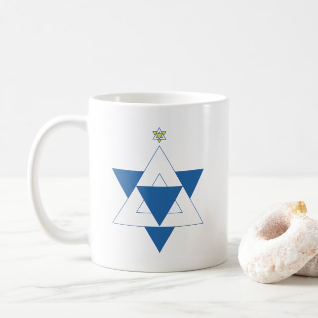 Davidstern zu Weihnachten Kaffeetasse (Mit Donut)