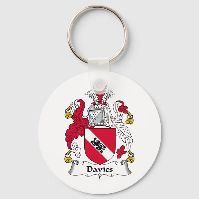 Davies Familienwappen Schlüsselanhänger (Vorderseite)