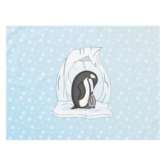 Davin und Annie die Penguins Tablecloth Tischdecke (Vorderseite (Horizontal))