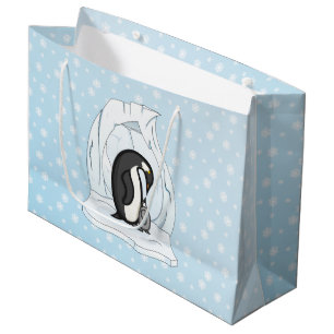 Davin und Annie die Pinguin-Geschenk-Tasche Große Geschenktüte