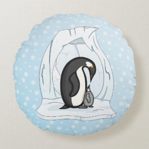 Davin und Annie die Pinguine Rundkissen Rundes Kissen