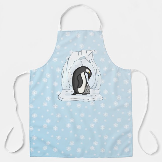 Davin und Annie die Pinguins All-Over-Print-Schürz Schürze (Vorderseite)