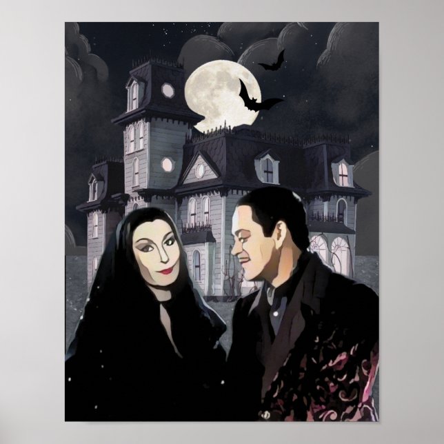 DaVinci Morticia Addams Mashup  Poster (Vorne)