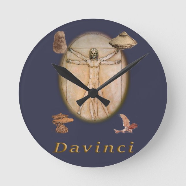 Davinci Runde Wanduhr (Vorderseite)