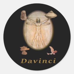 DaVinci Runder Aufkleber