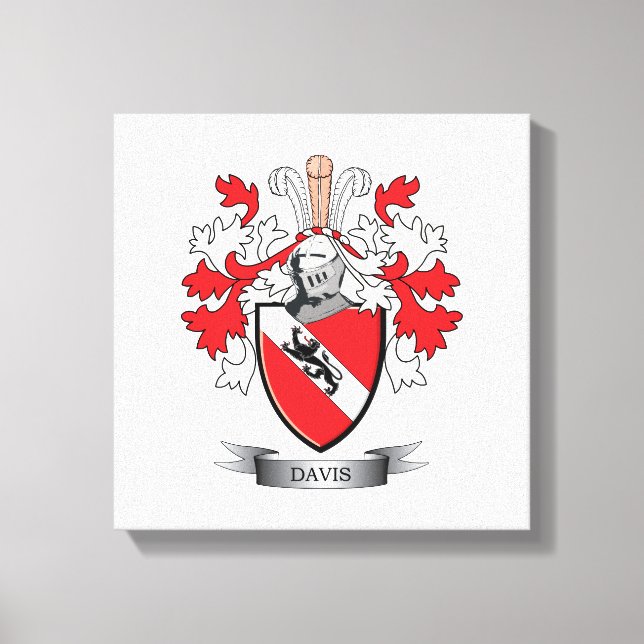 Davis Coat of Arms Leinwanddruck (Vorderseite)
