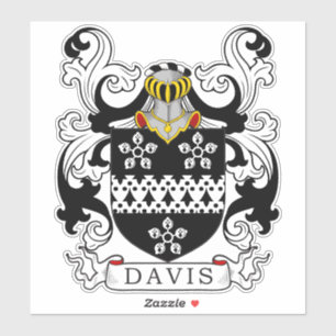 Davis Familienwappen Aufkleber