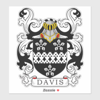 Davis Familienwappen Aufkleber