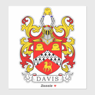 Davis Familienwappen Aufkleber