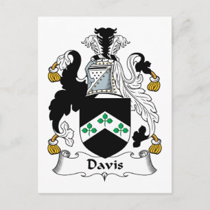 Davis Familienwappen Postkarte