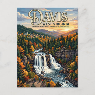 Davis, West Virginia Postkarte